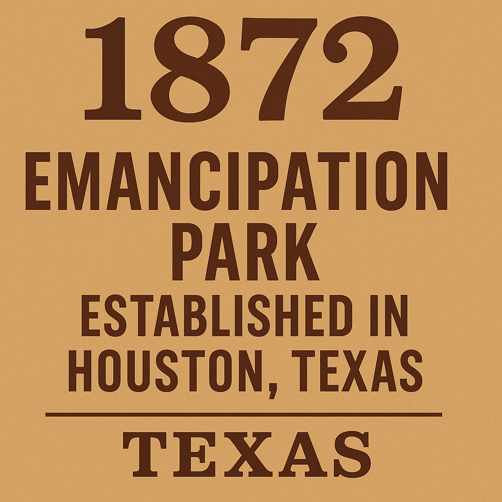 1872 – Emancipation Park Established in Houston, Texas
